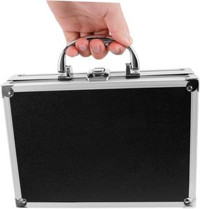 Caja <span class=keywords><strong>de</strong></span> Almacenamiento <span class=keywords><strong>de</strong></span> Herramientas Simple <span class=keywords><strong>de</strong></span> Aluminio, con Cerradura, Gran Capacidad, Resistente al Agua, Duradera, Portátil, Organizador <span class=keywords><strong>de</strong></span> <span class=keywords><strong>Maquillaje</strong></span> con Asa - Product Image 4