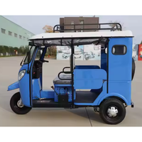 Rickshaw Eléctrico de Tres Ruedas para Seis Personas, con Parasol, para Transporte de Pasajeros, Turismo Personal, Tuktuk