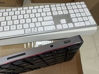Sıcak Fırsat Metal 110 Tuşlu Alüminyum Alaşımlı Şarj Edilebilir Ultra İnce BT Kablosuz Klavye ve Mouse Seti MINI PC Dizüstü Bilgisayar Tablet PC için
