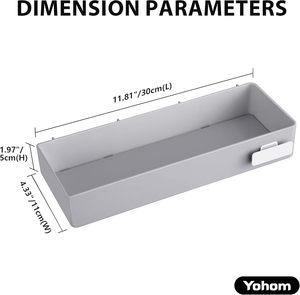 YOHOM moderno gris baño Caddy organizador adhesivo pared azulejo Stick <span class=keywords><strong>ducha</strong></span> Caddy estante flotante plástico champú titular esquina - Product Image 4