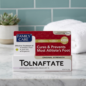 Lot de 2 crèmes antifongiques Tolnaftate USP 1% FAMILY CARE pour le pied d'athlète, soin de la peau, contrôle des démangeaisons, alternative au Tinactin-1 pour adultes - Product Image 3