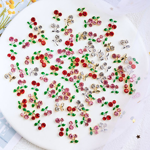 Lot de 20 <span class=keywords><strong>strass</strong></span> 3D en alliage cerise, diamants en cristal <span class=keywords><strong>rouge</strong></span> et rose, breloques pour ongles, style mignon, effet bling-bling, pour nail art DIY – Vente flash - Product Image 4