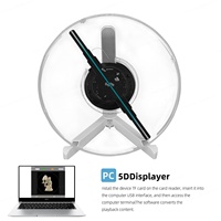 Projecteur holographique 3D MissYou High Tech 9,85 pouces avec télécommande pour application WIFI, 234 LED, garantie 1 an, ventilateur publicitaire