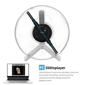 MissYou High Tech 9.85" Include Remote <b>Bluetooth</b> Advertising Display Hologram <b>Projector</b> 3D Hologram Fan for Exhibition Christmas - Product Image 3