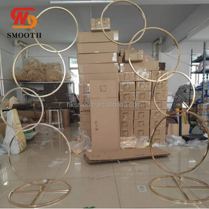 Arco de Metal Dorado para Decoración de Bodas, Soporte Circular para Centros de Mesa - Product Image 3