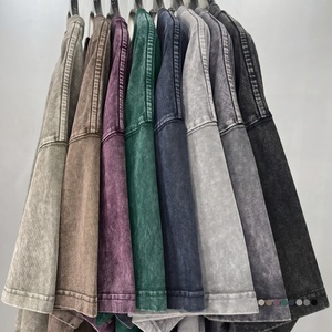 เสื้อยืดโอเวอร์ไซส์ทรงหลวม แบรนด์ OEM/ODM ผลิตตามสั่ง ผ้าคอตตอน 100% สำหรับผู้ชาย สไตล์วินเทจ ล้างสีแบบแอซิดวอช รุ่น TKAN6-611 - Product Image 3