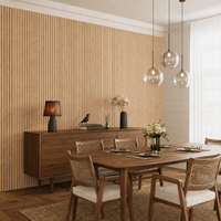 Panneau mural acoustique en MDF chêne blanc pour la rénovation d'appartements et d'hôtels
