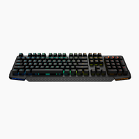 OEM 104 Keys USB Wired Semi Mechanical Keyboard RGB Backlit Double Injection Keycaps