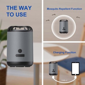 محمول متعدد الوظائف مصباح طارد البعوض في الأماكن المغلقة في الهواء الطلق صاعق الحشرات مع وظيفة بنك الطاقة الحالة الصلبة - Product Image 6
