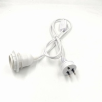Cordon d'alimentation US AU UK EU vers E14 E27, support de lampe à vis, tête de lampe suspendue LED avec interrupteur 303, câble d'extension, fil électrique