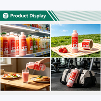 Étiquettes personnalisées pour emballages alimentaires de jus de fruits, résistantes à l'eau et aux basses températures, en vinyle, pour bouteilles de jus, autocollants UV