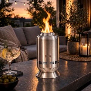 Soporte de Acero Inoxidable para Brasero de Mesa, para Acampar al Aire Libre, Patio, Brasero de Leña sin Humo, Brasero de Mesa para Pellets - Product Image 1