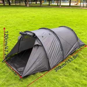 Nouvelle tente tunnel extérieure <span class=keywords><strong>pour</strong></span> <span class=keywords><strong>camping</strong></span>, grand espace, multifonction, protection solaire, multi-personnes, double couche, polyester 190T - Product Image 2