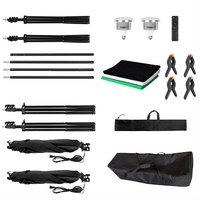 Kit de Iluminación para Fotografía Softbox de 50x70cm con Bombilla LED, Fondos de Estudio y Soporte, Equipo para Sesión de Fotos