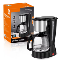 Haley Großhandel Haushalt 220V Multifunktionale 1,5l Einzelportions-Kaffeemaschine mit Teefilter und Tropfsystem