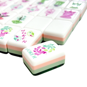 Tuiles de Mahjong Américain Personnalisées de Luxe, Ensemble Standard de 160 Tuiles, Acrylique Gravé à Quatre Couches Vert Émeraude pour Cadeaux Haut de Gamme - Product Image 4
