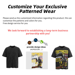 T-Shirt Oversize Personalizzate da <span class=keywords><strong>Uomo</strong></span> in Cotone 100% 300 Grammi con Lavaggio Acido, Stile Streetwear con Stampa Integrale dal Produttore - Product Image 5