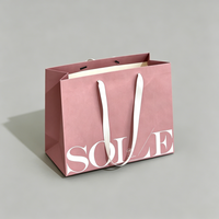 Sacs de courses réutilisables et durables en papier recyclé, impression flexographique/UV, poignées en corde de coton, style luxueux pour