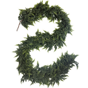 <b>Artificial</b> Cypress Vine Christmas Garland 9FT Ultra Dense PE Plastic Wall Hanging Decor Green Plant <b>Bouquet</b> Customized Shape - Product Image 1