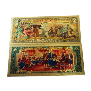 Custom Amerika Collectie 250ste Verjaardag Herdenking Bank Nota Plastic Goud Folie Verguld Bankbiljet - Product Image 5