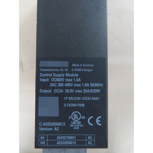 Módulo de Suministro de Control SINAMICS 6SL3100-1DE22-0AA1, Nuevo, 100% Original - Product Image 2