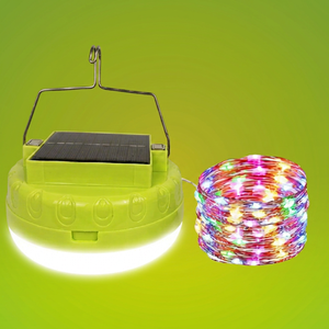 หลอดไฟ LED 300W พลังงานแสงอาทิตย์แบบรวม RGB สีสันสดใส ชาร์จผ่าน USB ได้ พร้อมแบตเตอรี่ลิเธียม 3*1200mAh วัสดุ PP เส้นผ่านศูนย์กลาง 140*80 มม. - Product Image 1