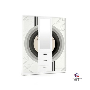 Armoire en acier imprimée style walk-in, placard de rangement métallique haut de gamme pour chambre à coucher avec impression de motifs graphiques personnalisés - Product Image 2