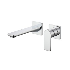 Grifo de lavabo oculto Flora, monomando de pared, de cobre, para agua fría y caliente, minimalista, para lavabos de cerámica, para hoteles - Product Image 4