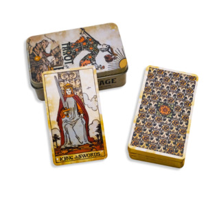 En vente Matte Lamination Grande Taille Orignal Raider Tarot Cartes Deck dans une boîte en fer blanc avec <span class=keywords><strong>livret</strong></span> relié parfait - Product Image 2