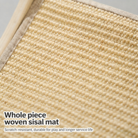 Rascador para Gatos Tipo Arco de Sisal y Madera, Resistente al Desgaste, Sin Desprendimiento de Residuos, Anti-Nido para Gatos, Dispositivo Integrado para Afilar Garras, Empaque de Cartón