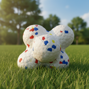 ของเล่นเคี้ยวสำหรับสุนัขแบบเป็นมิตรต่อสิ่งแวดล้อม ปลอดสารพิษ ทนทาน ทำจากวัสดุ ETPU รูปทรงข้าวโพดคั่ว ลอยน้ำได้ ช่วยคลายความเบื่อ ทำความสะอาดฟัน ของเล่นสำหรับสุนัข - Product Image 1