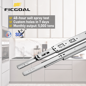 Ficgoal 1.0mm dày 3 lần bi ngăn kéo Runner lạnh cán thép khăn tay chủ sở hữu cho nhà bếp căn hộ phòng tắm - Product Image 1