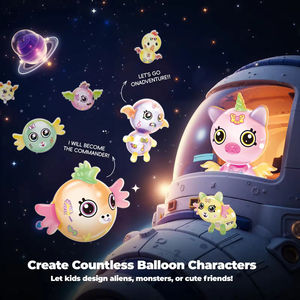 ลูกโป่งมีกาวสำหรับเด็กแบบทำมือปั๊มลมจรวดชุดลูกโป่งตกแต่งพื้นที่ลูกโป่งของเล่น - Product Image 5