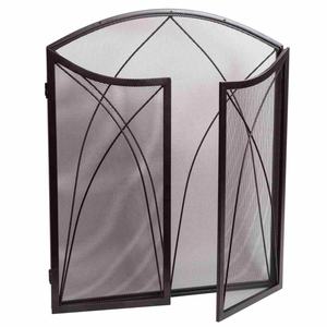 3 Panel Arch Fireplace Screen Frame Mesh <strong>Hearth</strong> Accessory Fireplace Screen 50x32in Metal Fence Spark <strong>Guard</strong> - Product Image 3