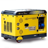Leiser tragbarer Dieselgenerator, geräuscharmer tragbarer Generator 20 kW 50/60 Hz 1/3-phasig mit Autostart ATS 220V/110V/240V