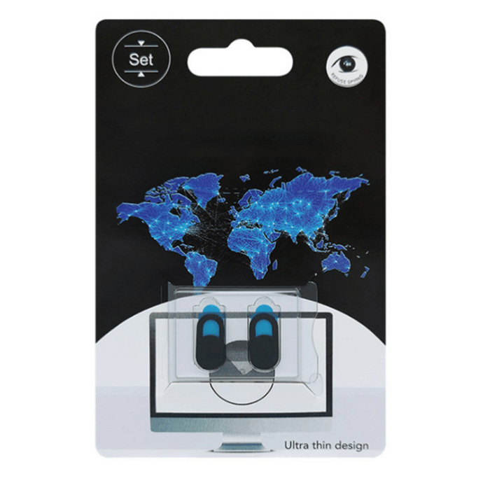 2PCs Oval negro + paquete de la tarjeta