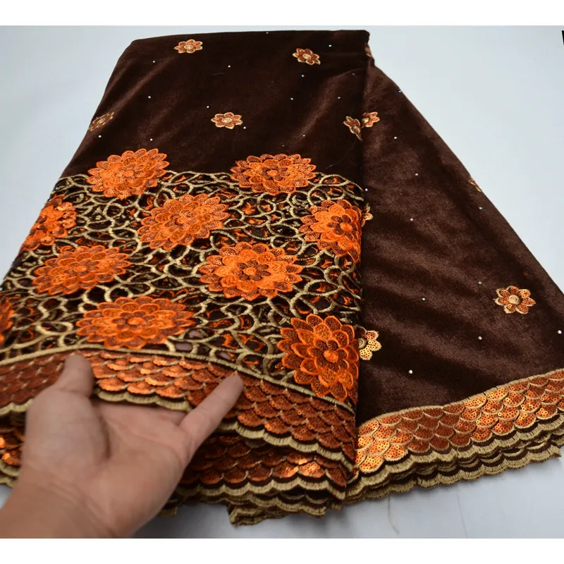 Африканская вышивка, бархатная кружевная ткань 2021, Высококачественная африканская бархатная кружевная бархатная ткань для свадьбы