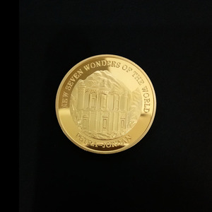Juego de Monedas Personalizadas de las Siete Maravillas, Chapadas en Oro, Machu Picchu, Taj Mahal, Gran Muralla, Coliseo, Regalo Conmemorativo, Venta al Por Mayor OEM - Product Image 3