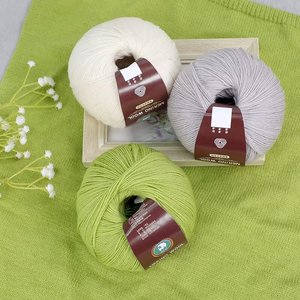 Bolas de hilo de lana merina para tejer a mano e hilo a juego para suéter y bolsa Lana fina para tejer - Product Image 6