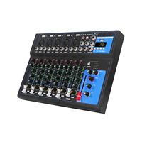 Console de mixage audio professionnelle portable avec interface USB, lecture numérique MP3, 7 canaux, pour DJ, petits spectacles et diffusion en direct