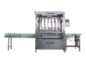 Línea automática de máquina de llenado y tapado de botellas de aceite de motor de lubricante líquido refrigerante anticongelante de galón de basura lineal - Product Image 2