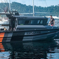 Bateau Gospel ultra luxueux de 25 pieds à vendre Yacht à cabine en aluminium pour hors-bord Pêche sportive Bateau à rames ultra océanique