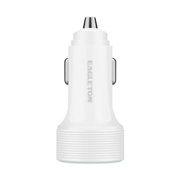 Nouveauté Chargeur de voiture double port 38W Adaptateur USB Type-C Compatibilité 12V-24V pour la charge rapide des téléphones mobiles