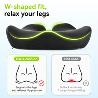 Coussin de siège en mousse à mémoire de forme Miandao en forme de U, antidérapant, orthopédique, soulagement des douleurs de la prostate, du coccyx, de la sciatique et du dos, amovible et lavable