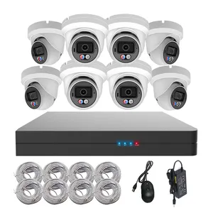 4K 8MP All in One HD NVR Kit 4CH 8CH 16CH POE Dome Bullet Camera Outdoor Motion Detection Alarm w/Audio Security Camera System