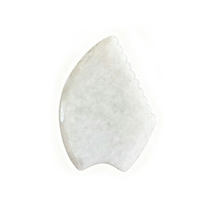 Outils de massage facial Gua Sha en pierre de jade cristal blanc transparent, vente en gros d'usine - Product Image 6
