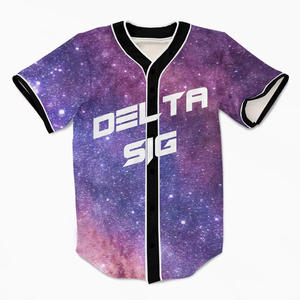 เสื้อเบสบอลพิมพ์ซับลิเมชันคุณภาพสูงผ้าเจอร์ซีย์ดีไซน์ใหม่ระบายอากาศได้และไม่มีลาย - Product Image 1