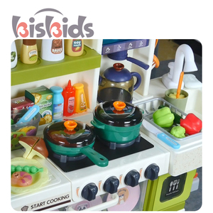 Juego de Cocina de Juguete de Plástico de Lujo para Niñas, 101 Piezas, Multifuncional, con Sonidos Eléctricos, <span class=keywords><strong>Estufa</strong></span>, Caja de Cocina y Juguetes de Comida - Product Image 3