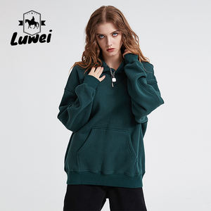 Sudadera con Capucha Unisex Personalizada, de Felpa Gruesa de 380 g/m², Transpirable, Holgada, Corta, con Capucha y Diseño Sólido para Otoño - Product Image 1