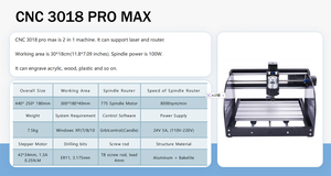 Router CNC de Escritorio Pequeño 3018PLUS Versión 2.0 3018PRO MAX con Husillo de 775W para Corte de Madera - Product Image 6